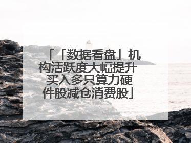 「数据看盘」机构活跃度大幅提升 买入多只算力硬件股减仓消费股
