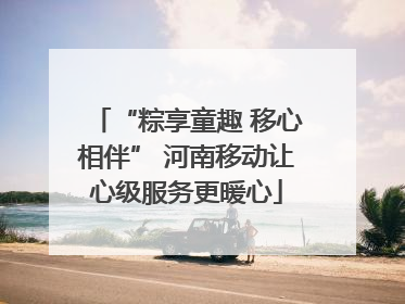 “粽享童趣 移心相伴” 河南移动让心级服务更暖心