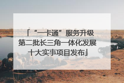 “一卡通”服务升级 第二批长三角一体化发展十大实事项目发布