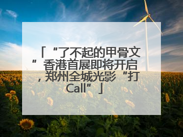 “了不起的甲骨文”香港首展即将开启，郑州全城光影“打Call”