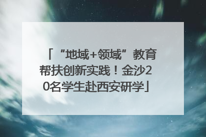 “地域+领域”教育帮扶创新实践！金沙20名学生赴西安研学