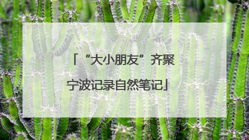 “大小朋友”齐聚宁波记录自然笔记