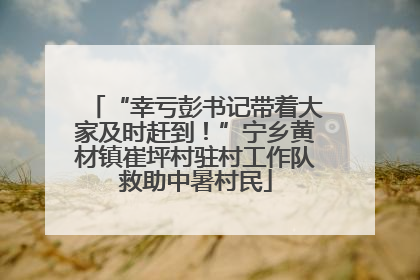 “幸亏彭书记带着大家及时赶到！”宁乡黄材镇崔坪村驻村工作队救助中暑村民