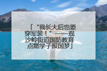 “我长大后也要穿军装！”——观沙岭街道国防教育点燃学子报国梦