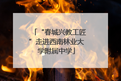 “春城兴教工匠”走进西南林业大学附属中学