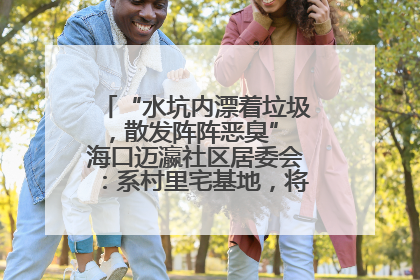 “水坑内漂着垃圾，散发阵阵恶臭” 海口迈瀛社区居委会：系村里宅基地，将派人打捞垃圾