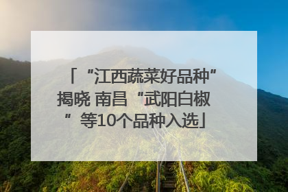“江西蔬菜好品种”揭晓 南昌“武阳白椒”等10个品种入选