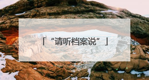 “请听档案说”