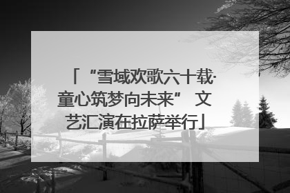 “雪域欢歌六十载·童心筑梦向未来” 文艺汇演在拉萨举行