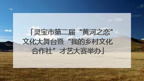 灵宝市第二届“黄河之恋”文化大舞台暨“我的乡村文化合作社”才艺大赛举办