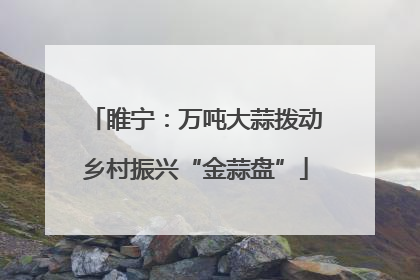 睢宁：万吨大蒜拨动乡村振兴“金蒜盘”
