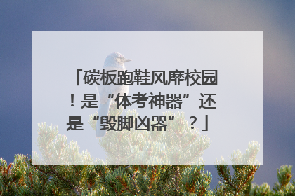 碳板跑鞋风靡校园！是“体考神器”还是“毁脚凶器”？