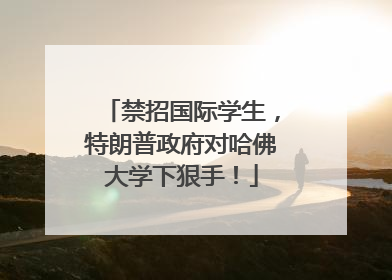 禁招国际学生，特朗普政府对哈佛大学下狠手！
