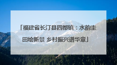 福建省长汀县四都镇：水韵圭田绘新景 乡村振兴谱华章