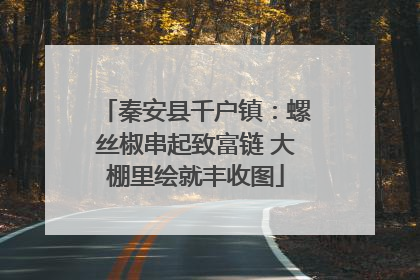 秦安县千户镇：螺丝椒串起致富链 大棚里绘就丰收图