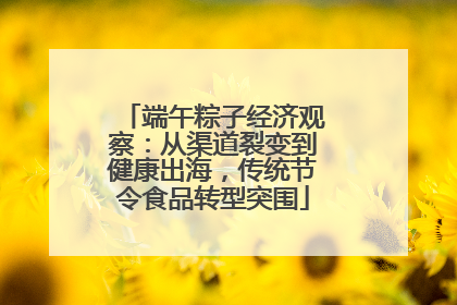 端午粽子经济观察：从渠道裂变到健康出海，传统节令食品转型突围