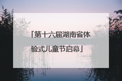 第十六届湖南省体验式儿童节启幕