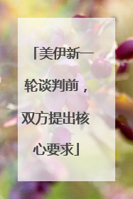 美伊新一轮谈判前，双方提出核心要求
