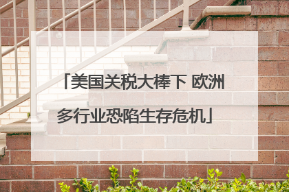 美国关税大棒下 欧洲多行业恐陷生存危机