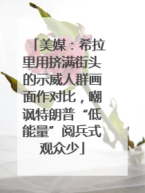 美媒：希拉里用挤满街头的示威人群画面作对比，嘲讽特朗普“低能量”阅兵式观众少