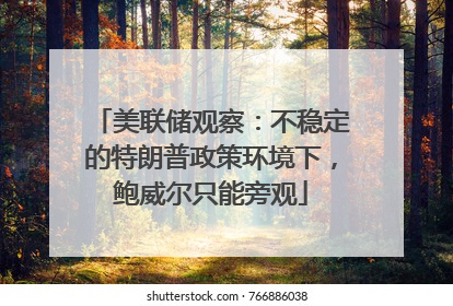 美联储观察：不稳定的特朗普政策环境下，鲍威尔只能旁观