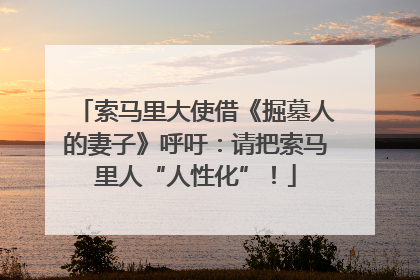 索马里大使借《掘墓人的妻子》呼吁：请把索马里人“人性化”！