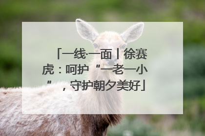 一线·一面丨徐赛虎：呵护“一老一小”，守护朝夕美好