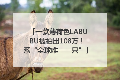 一款薄荷色LABUBU被拍出108万！系“全球唯一一只”