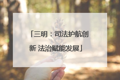 三明：司法护航创新 法治赋能发展