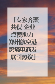 专家齐聚共谋 企业点赞助力 郑州航空港跨境电商发展引热议