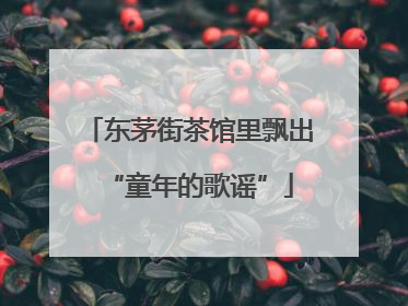 东茅街茶馆里飘出“童年的歌谣”