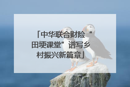 中华联合财险“田埂课堂”谱写乡村振兴新篇章