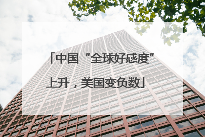 中国“全球好感度”上升，美国变负数