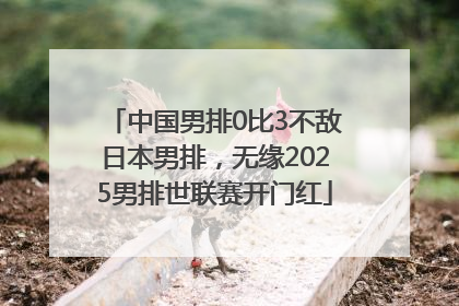 中国男排0比3不敌日本男排，无缘2025男排世联赛开门红