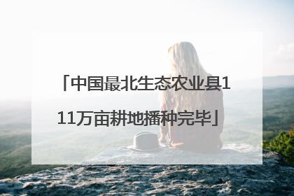 中国最北生态农业县111万亩耕地播种完毕