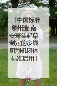 中国标准泉州造 南安牵头起草制定的多线切割机团体标准启用