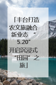 丰台打造农文旅融合新业态 “5.20”开启沉浸式“田园”之旅
