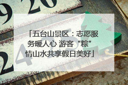 五台山景区：志愿服务暖人心 游客“粽”情山水共享假日美好