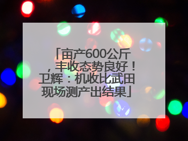 亩产600公斤，丰收态势良好！卫辉：机收比武田现场测产出结果