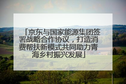 京东与国家能源集团签署战略合作协议，打造消费帮扶新模式共同助力青海乡村振兴发展