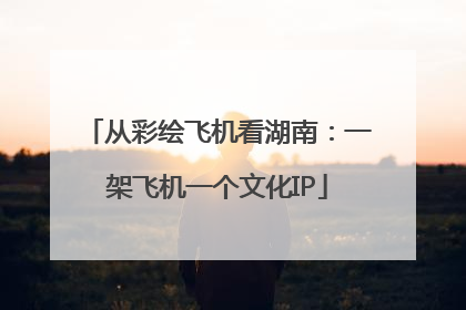 从彩绘飞机看湖南：一架飞机一个文化IP