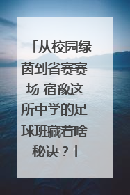 从校园绿茵到省赛赛场 宿豫这所中学的足球班藏着啥秘诀？