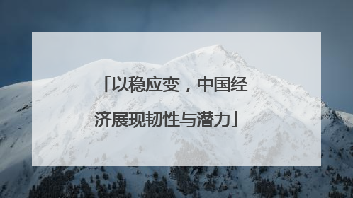 以稳应变，中国经济展现韧性与潜力