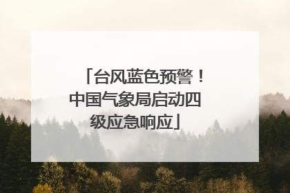 台风蓝色预警！中国气象局启动四级应急响应