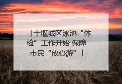 十堰城区泳池“体检”工作开始 保障市民“放心游”