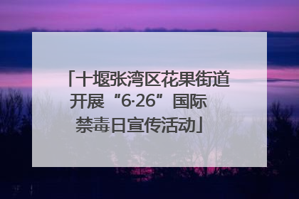 十堰张湾区花果街道开展“6·26”国际禁毒日宣传活动