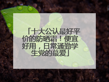 十大公认最好平价的防晒霜！便宜好用，日常通勤学生党的蕞爱