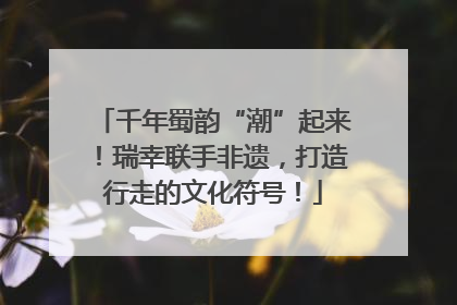 千年蜀韵“潮”起来！瑞幸联手非遗，打造行走的文化符号！