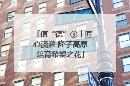 值“德”③丨匠心浇灌 隆子高原培育希望之花
