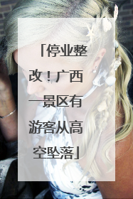 停业整改！广西一景区有游客从高空坠落